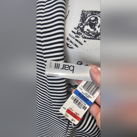 Bar III Long Sleeve Black and White Striped Blazer Size XL Business Casual NWT - Picture 7 of 13